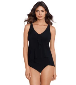 Magicsuit By Miraclesuit Women's Cascade Amira Tankini Top -Daily Swim Wear 8642920513704 black 1a