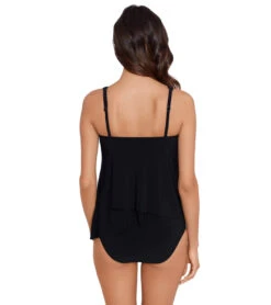 Magicsuit By Miraclesuit Women's Cascade Amira Tankini Top -Daily Swim Wear 8642920513704 black 3a