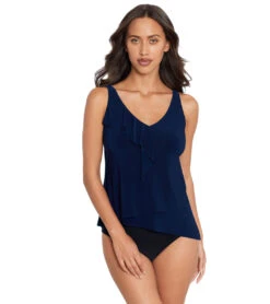 Magicsuit By Miraclesuit Women's Cascade Amira Tankini Top -Daily Swim Wear 8642920513704 navy 1a