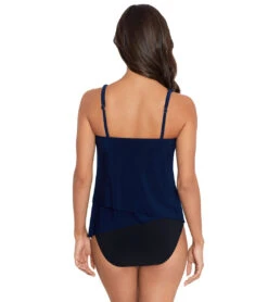 Magicsuit By Miraclesuit Women's Cascade Amira Tankini Top -Daily Swim Wear 8642920513704 navy 3a