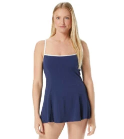 Beach House Women's Pique Solids Princess Seam Swim Dress -Daily Swim Wear 8642955083944 admiral