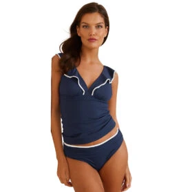 Tommy Bahama Island Cays Cabana Ruffle Tankini Top