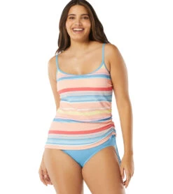 Beach House Women's Parade Stripe Bridget Side Shirred Tankini Top