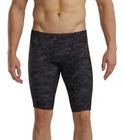 TYR Men's Pixel Camo Large Logo Jammer Swimsuit -Daily Swim Wear 8644242800808 charcoal
