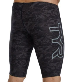 TYR Men's Pixel Camo Large Logo Jammer Swimsuit -Daily Swim Wear 8644242800808 charcoal 5a
