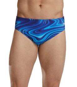 TYR Men's Vitality Durafast Elite Racer Brief Swimsuit 39 TYR Men's Vitality Durafast Elite Racer Brief Swimsuit -Daily Swim Wear 8644255088808 blue