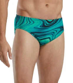 TYR Men's Vitality Durafast Elite Racer Brief Swimsuit 41 TYR Men's Vitality Durafast Elite Racer Brief Swimsuit -Daily Swim Wear 8644255088808 green 2a