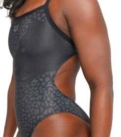 Arena Women's Simone Manuel Panther Challenge Back One Piece Swimsuit -Daily Swim Wear 8645700157608 panther 6a