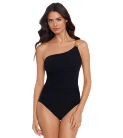 Magicsuit By Miraclesuit Women's Hyper Link Charlize One Piece Swimsuit -Daily Swim Wear 8645722865832 black 1a