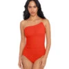 Magicsuit By Miraclesuit Women's Hyper Link Charlize One Piece Swimsuit -Daily Swim Wear 8645722865832 persimmon 1a
