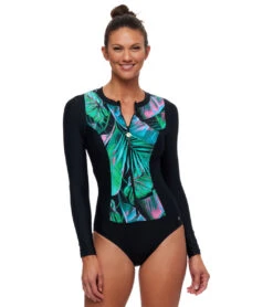 Next By Athena Women's Malibu Akela Zip One Piece Swimsuit 16 Next By Athena Women's Malibu Akela Zip One Piece Swimsuit -Daily Swim Wear 8645771493544 black