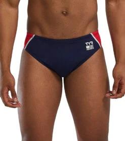 TYR Men's USA Durafast Elite Brief Swimsuit