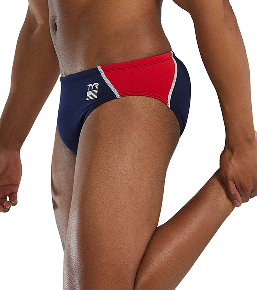 TYR Men's USA Durafast Elite Brief Swimsuit 6 TYR Men's USA Durafast Elite Brief Swimsuit - Image 4