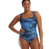 TYR Active Women's Asperus Square Neck Controlfit Durafast Elite One Piece Swimsuit -Daily Swim Wear 8646219366568 marine 1a