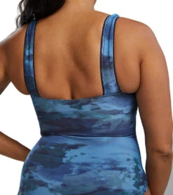 TYR Active Women's Asperus Square Neck Controlfit Durafast Elite One Piece Swimsuit -Daily Swim Wear 8646219366568 marine 7a