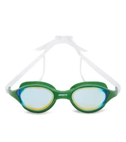 Sporti HydroZoom Vapor Mirrored Goggle -Daily Swim Wear 8646661931176 rainbowmirroredbluelenswhitestrap 3a