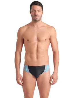 Arena Men's Multi Panels Brief Swimsuit -Daily Swim Wear 8646800146600 blackseafoamwater 1a