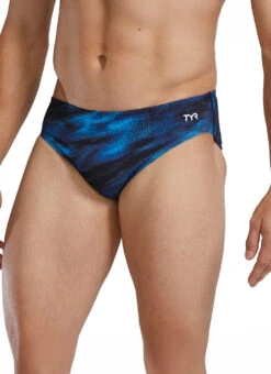 TYR Men's Soren Durafast Elite Brief Swimsuit -Daily Swim Wear 8646899007656 blue