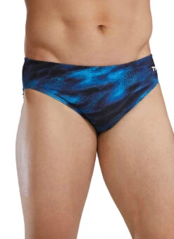 TYR Men's Soren Durafast Elite Brief Swimsuit -Daily Swim Wear 8646899007656 blue 2a