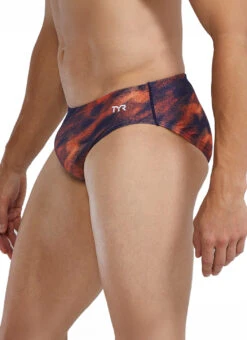 TYR Men's Soren Durafast Elite Brief Swimsuit -Daily Swim Wear 8646899007656 orange 5a