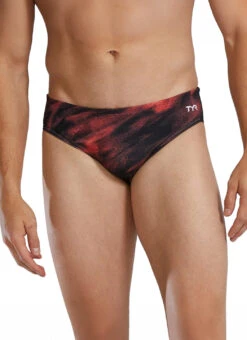 TYR Men's Soren Durafast Elite Brief Swimsuit -Daily Swim Wear 8646899007656 red 1a