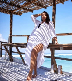 Artesands Woman's Plus Size Chantique Monteverdi Maxi Over Shirt 12 Artesands Woman's Plus Size Chantique Monteverdi Maxi Over Shirt -Daily Swim Wear 8646963429544 white 4a