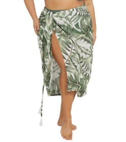 Artesands Woman's Plus Size Aria Olive Bach Sarong -Daily Swim Wear 8646968770728 white