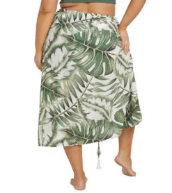 Artesands Woman's Plus Size Aria Olive Bach Sarong -Daily Swim Wear 8646968770728 white 3a