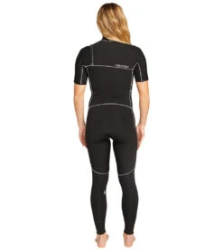 Volcom Women's 2Mm Chest Zip Fullsuit Wetsuit -Daily Swim Wear 8647080411304 black 3a