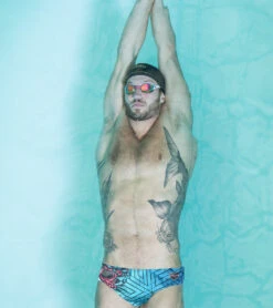 Arena Men's Drew Kibler Roses Brief Swimsuit -Daily Swim Wear 8647377649832 roses 6a