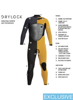 Xcel Men's Drylock 6/5MM Hooded Fullsuit Wetsuit 16 Xcel Men's Drylock 6/5MM Hooded Fullsuit Wetsuit -Daily Swim Wear 8647522910376 black 5a