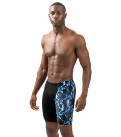 Dolfin Men's Reliance Vapor Print Spliced Jammer Swimsuit -Daily Swim Wear 8648169685160 vaporblue 1a