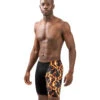 Dolfin Men's Reliance Vapor Print Spliced Jammer Swimsuit -Daily Swim Wear 8648169685160 vapororange 1a