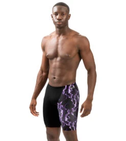 Dolfin Men's Reliance Vapor Print Spliced Jammer Swimsuit -Daily Swim Wear 8648169685160 vaporpurple