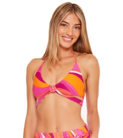 Trina Turk Women's Vivid Vista Halter Bikini Top -Daily Swim Wear 8648239448232 multi