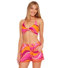 Trina Turk Women's Vivid Vista Halter Bikini Top -Daily Swim Wear 8648239448232 multi 3a