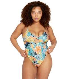 Volcom Women's Take It Easy One Piece Swimsuit -Daily Swim Wear 8648557363368 multi 5a