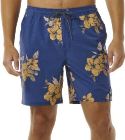 Rip Curl 18" Aloha Hotel Swim Trunks -Daily Swim Wear 8648685748392 washednavy 1a