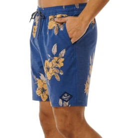 Rip Curl 18" Aloha Hotel Swim Trunks -Daily Swim Wear 8648685748392 washednavy 2a