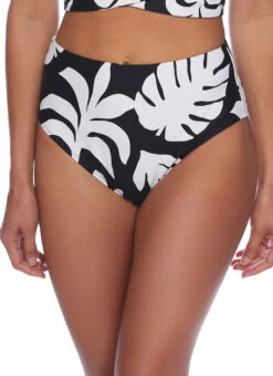 Next By Athena Women's Mondrian High Waist Bikini Bottom -Daily Swim Wear 8648731295912 black 1a