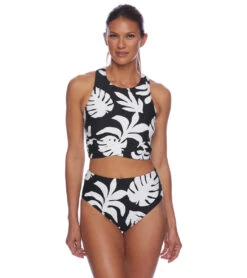 Next By Athena Women's Mondrian High Waist Bikini Bottom -Daily Swim Wear 8648731295912 black 4a