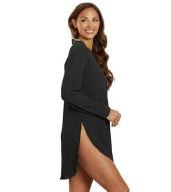 J.Valdi Women's Oaxaca Big Shirt Cover Up 36 J.Valdi Women's Oaxaca Big Shirt Cover Up -Daily Swim Wear 8648932655272 black 2a