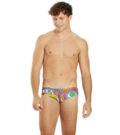 Sporti Groovy Zodiac Libra Brief Swimsuit (26-40) -Daily Swim Wear 8648943534248 libra 3a