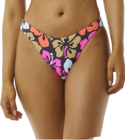 Rip Curl Women's Hibiscus Heat High Cut Cheeky Bikini Bottom -Daily Swim Wear 8648955363496 multico
