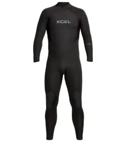 Xcel Men's 4/3mm Axis Back Zip Fullsuit Wetsuit -Daily Swim Wear 8650070622376 black