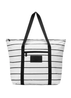 ALOHA Pinstripe Zipper Beach Tote -Daily Swim Wear 8650496114856 2t
