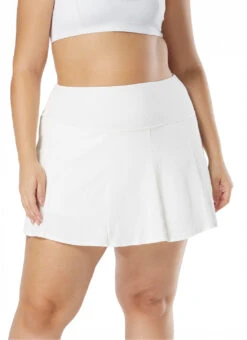 Beach House Women's Plus Size Solid Pique Olivia Princess Seam Swim Skort 32 Beach House Women's Plus Size Solid Pique Olivia Princess Seam Swim Skort -Daily Swim Wear 8650768973992 white 1a