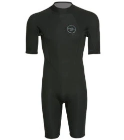Xcel Men's 2MM Axis Short Sleeve Back Zip Spring Suit -Daily Swim Wear 8651395432616 black2