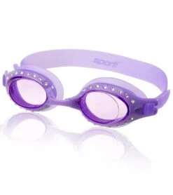 Sporti Antifog Rhinestone Jr. Goggle 22 Sporti Antifog Rhinestone Jr. Goggle -Daily Swim Wear 8651523719336 purplelenspurpleframe 1a