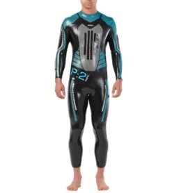 2XU Men's P:2 Propel Tri Wetsuit -Daily Swim Wear 8651723276456 blackdresdenblue 1a